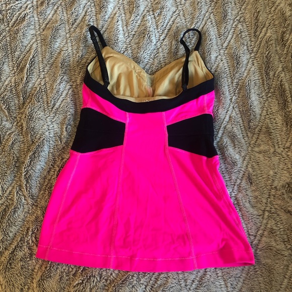 SOLD Lululemon Hot pink Tank top w a built in bra - Picture 4 of 4